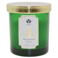 AromeCandle színes üvegből, fedéllel, Woodlandfenyő, 125 g