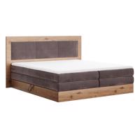 Boxspring ágy 160x200, barna, RENIZE