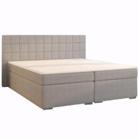 Boxspring ágy, 160x200, szürke, NAPOLI KOMFORT