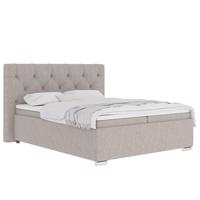 Boxspring ágy 160x200, szürkésbarna Taupe, MORINA