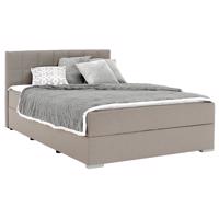 Boxspring típusú ágy 140x200, szürkésbarna taupe, FERATA TV KOMFORT