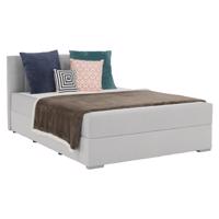 Boxspring típusú ágy 140x200, világosszürke, FERATA KOMFORT