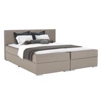 Boxspring típusú ágy 180x200, szürkésbarna taupe, FERATA TV KOMFORT