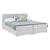 Boxspring típusú ágy 180x200, világosszürke, FERATA KOMFORT