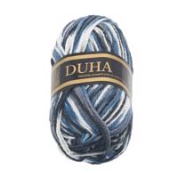 DUHA fonal fehér, kék, szürke, 50 g / 150 m, sötétszürke