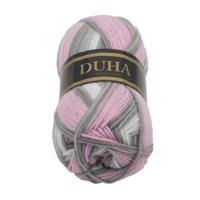 DUHA fonal fehér, szürke, rózsaszín, 50 g / 150 m, szürke