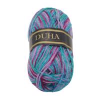 DUHA fonal türkiz, rózsaszín, lila, 50 g / 150 m, türkiz