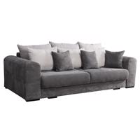 Extra tágas kanapé, szürke/világosszürke/bézs, GILEN BIG SOFA