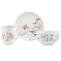 Florina Halacskás 3 részes porcelán készlet