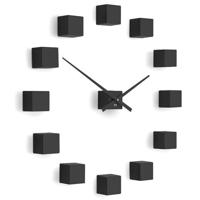 Future Time FT3000BK Cubic black Design falra ragasztható óra, átmérő 50 cm