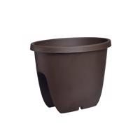 Gardenico virágtartó erkélykorlátra Balconia OVI barna, átmérő: 30 cm