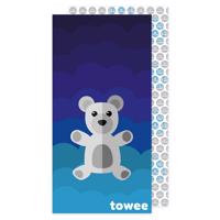 Towee Teddy Bear gyorsan száradó törölköző kék , 70 x 140 cm